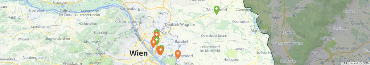 Map view for Pharmacies emergency services nearby Strasshof an der Nordbahn (Municipality, Niederösterreich) (467)